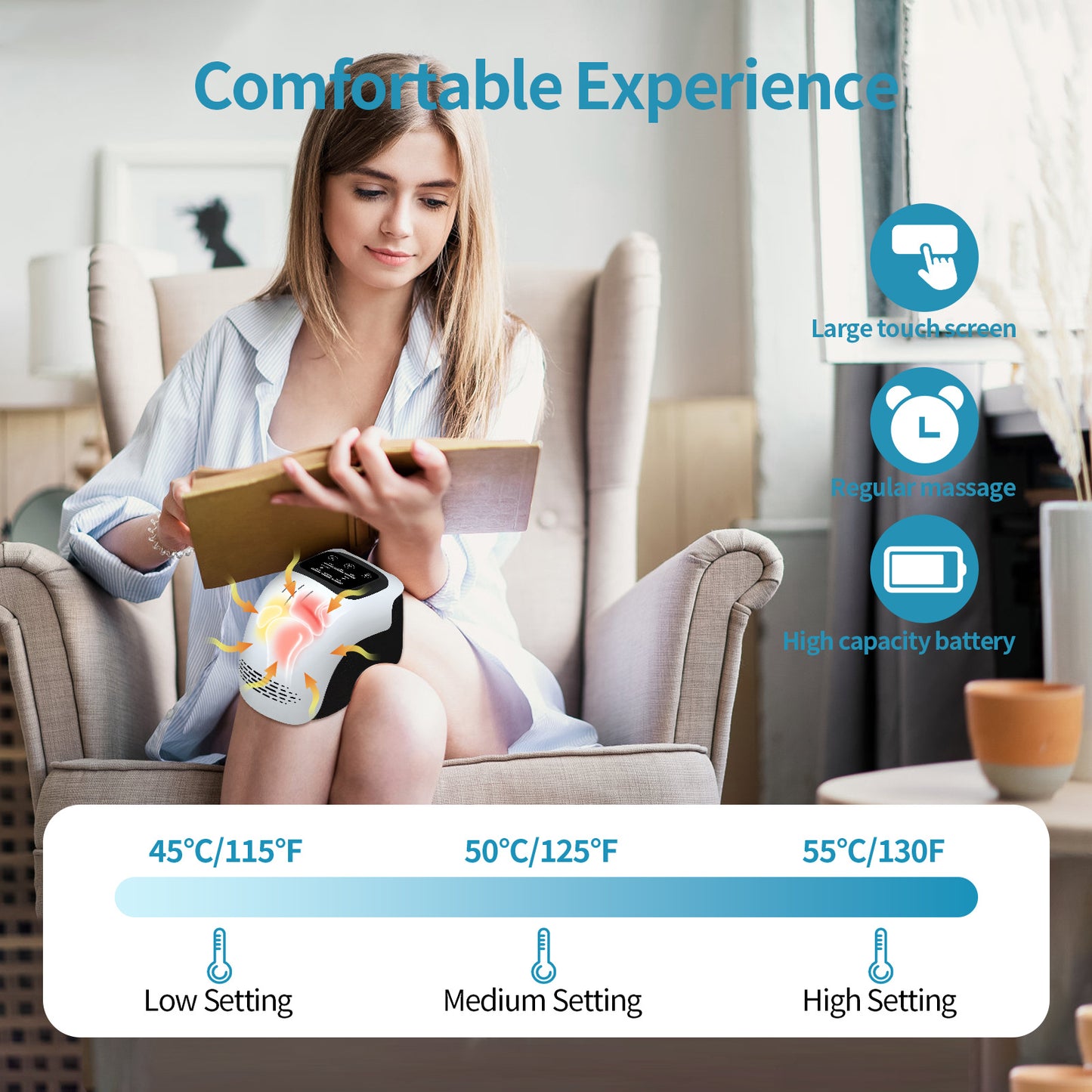 Intelligent Home Use Electric Intelligent Kneading Heating Knee Massager