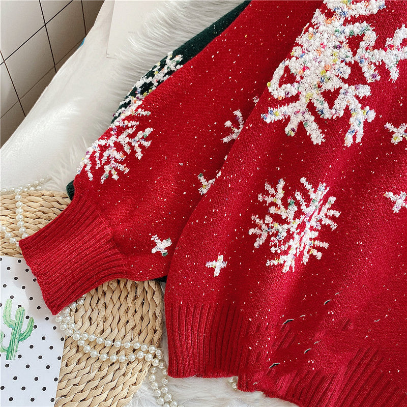 Women's Lazy Snowflake Bottoming Shirt
