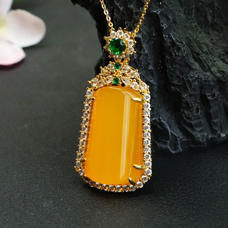 Topaz Pendant Agate Jewelry