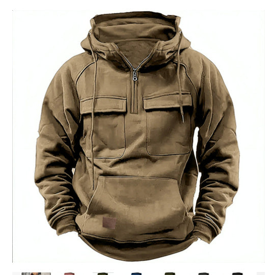 Men's Zip-up Hoodies Sweatshirt With Drawstring