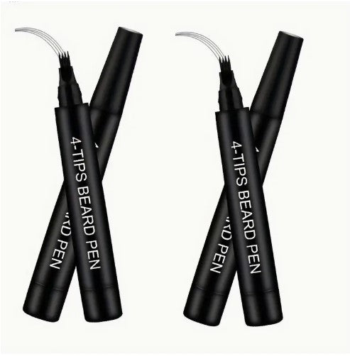 Men's Beard Pen, Beard Filling Pen, Enhances Natural Beard Definition & Contour, Long-Lasting, Waterproof, Beard Grooming Pencil