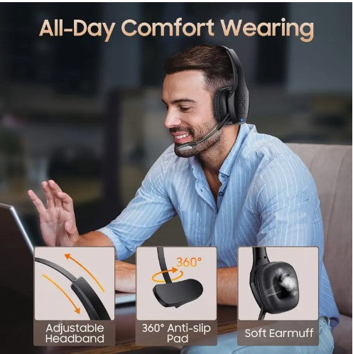 55Hrs Working Time 36Hrs Talking Time Wireless Headphone