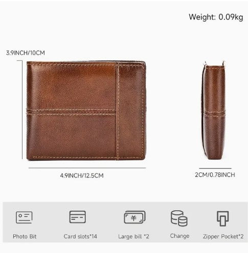 Leather Wallet | 14 Card Slots