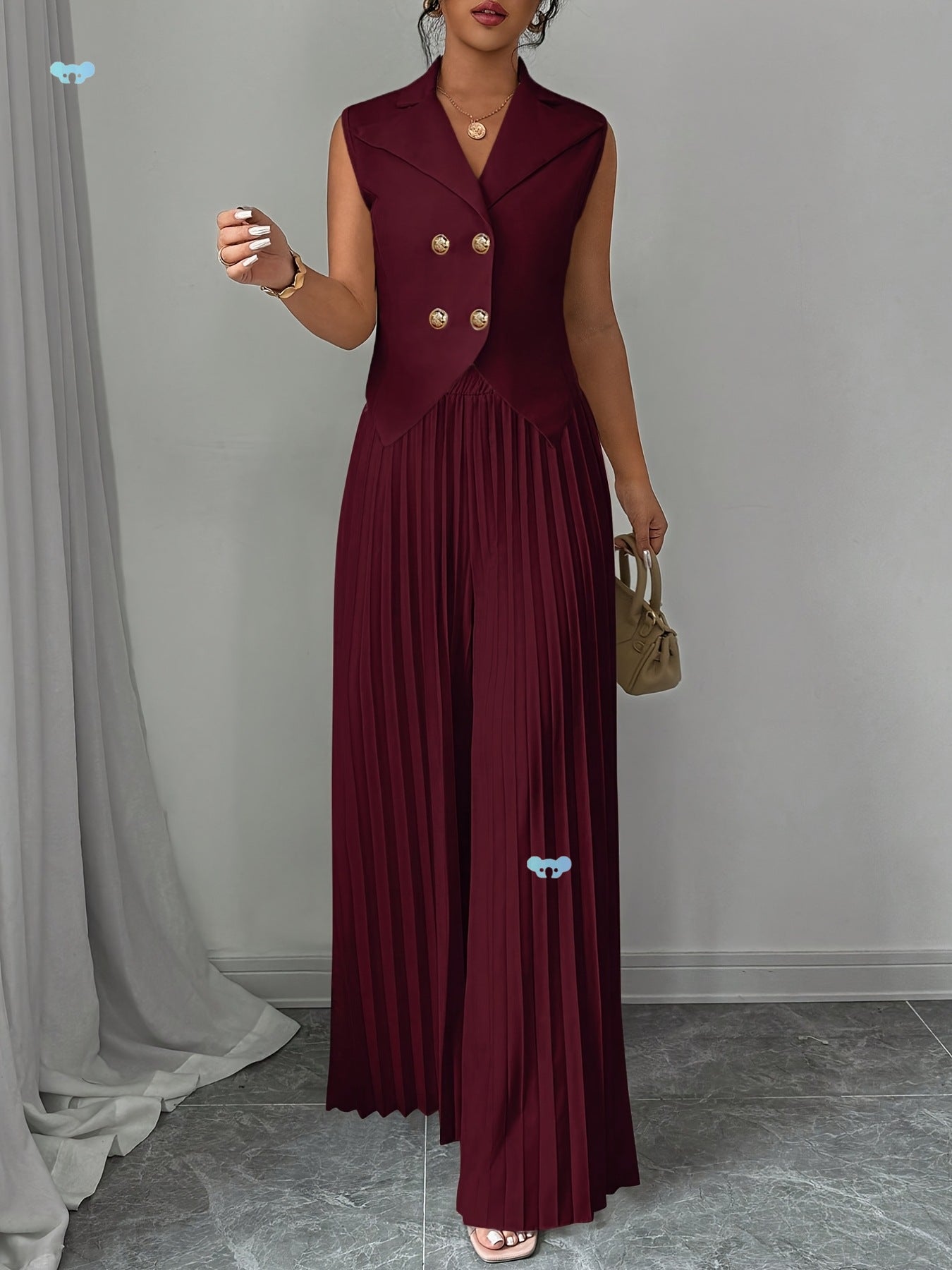 Stylish Solid Color Vest Top and Stylish Elegant Cross-Border