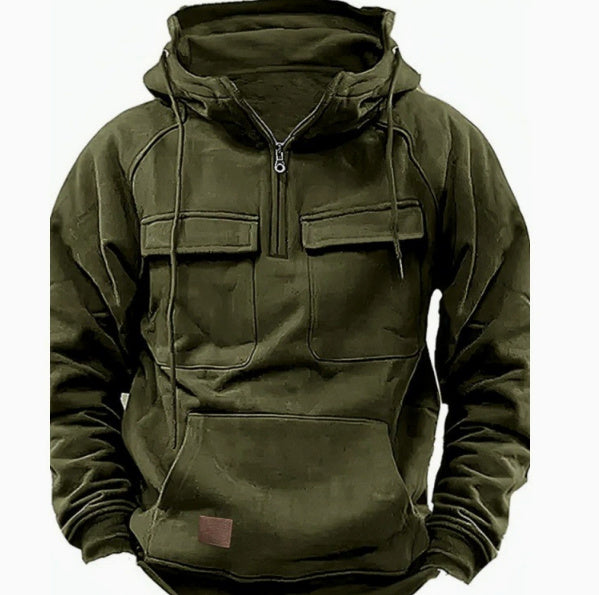 Men's Zip-up Hoodies Sweatshirt With Drawstring