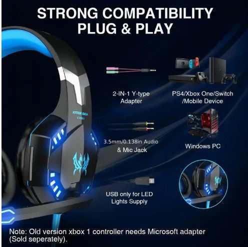 G2000 Gaming Headset with Mic LED Light