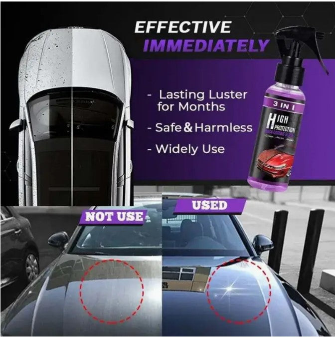 3-in-1 High Protection Quick Car Coat Ceramic Coating Spray Hydrophobic finish