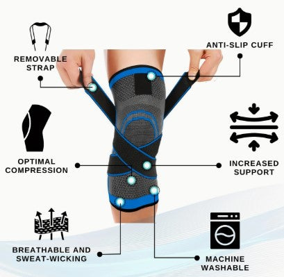 Knee Pads for Basketball, Running, Fitness, Cycling, and Mountaineering - Breathable Nylon Knee (Green Pair Pack L)
