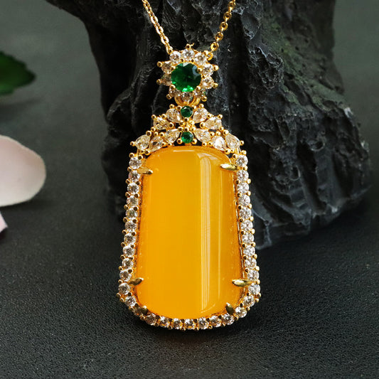Topaz Pendant Agate Jewelry