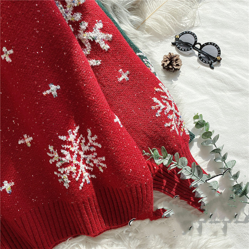 Women's Lazy Snowflake Bottoming Shirt