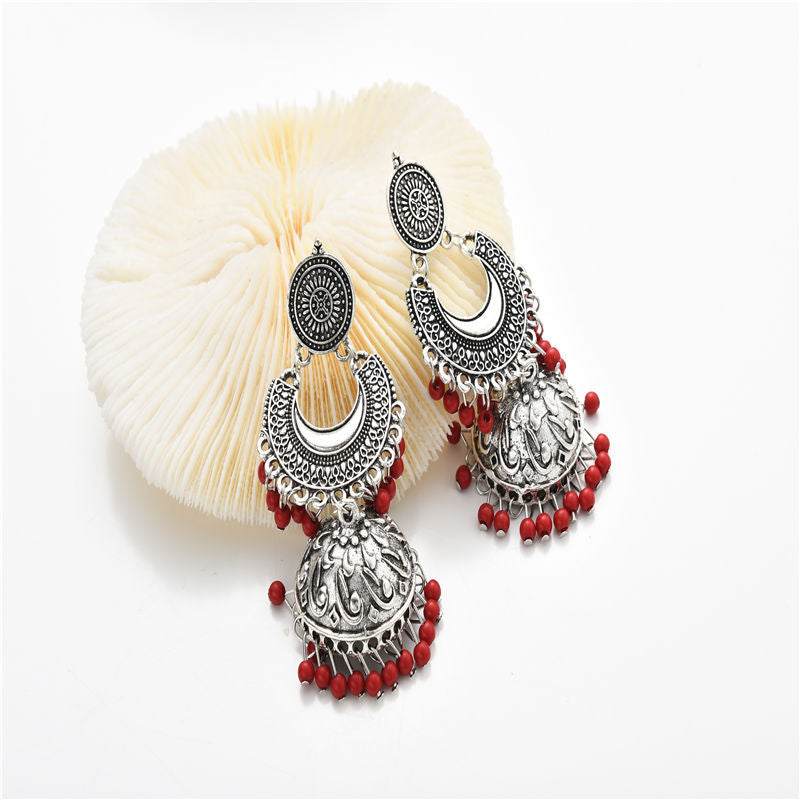 2022 Cross-border Indian Style Creative Carved Exaggerated Earrings