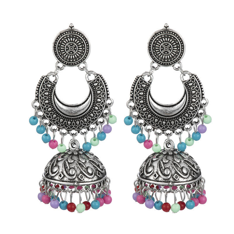 2022 Cross-border Indian Style Creative Carved Exaggerated Earrings