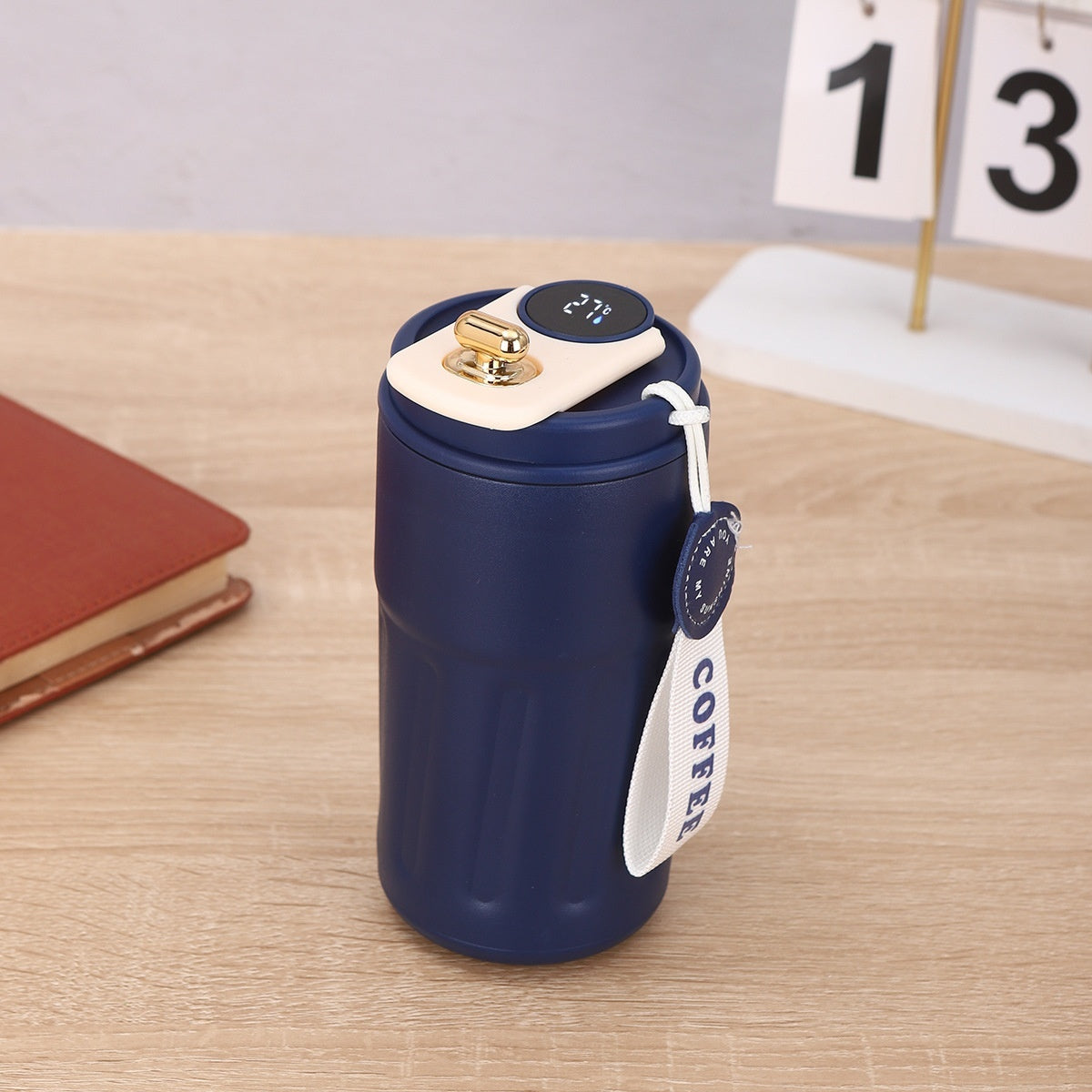 Smart Digital Thermal Bottle Portable Coffee Mug Stainless Steel Water Bottle In-Car Insulated