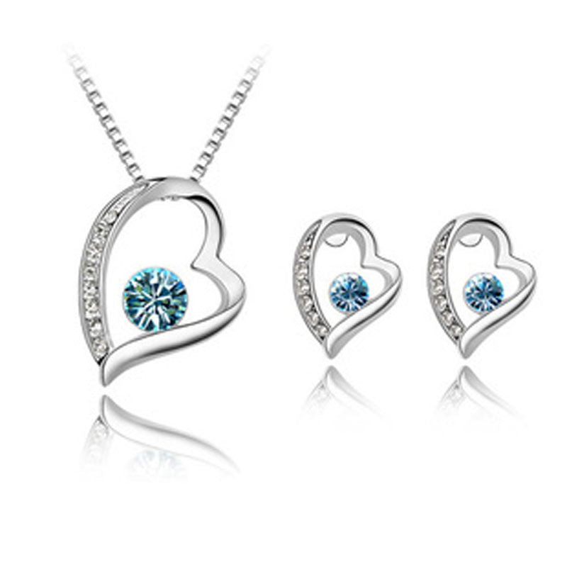 Crystal Jewelry Wholesale Fashion Jewelry Popular Jewelry Crystal Necklace Set Forever 028