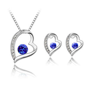 Crystal Jewelry Wholesale Fashion Jewelry Popular Jewelry Crystal Necklace Set Forever 028