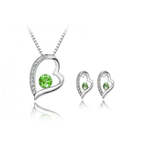 Crystal Jewelry Wholesale Fashion Jewelry Popular Jewelry Crystal Necklace Set Forever 028