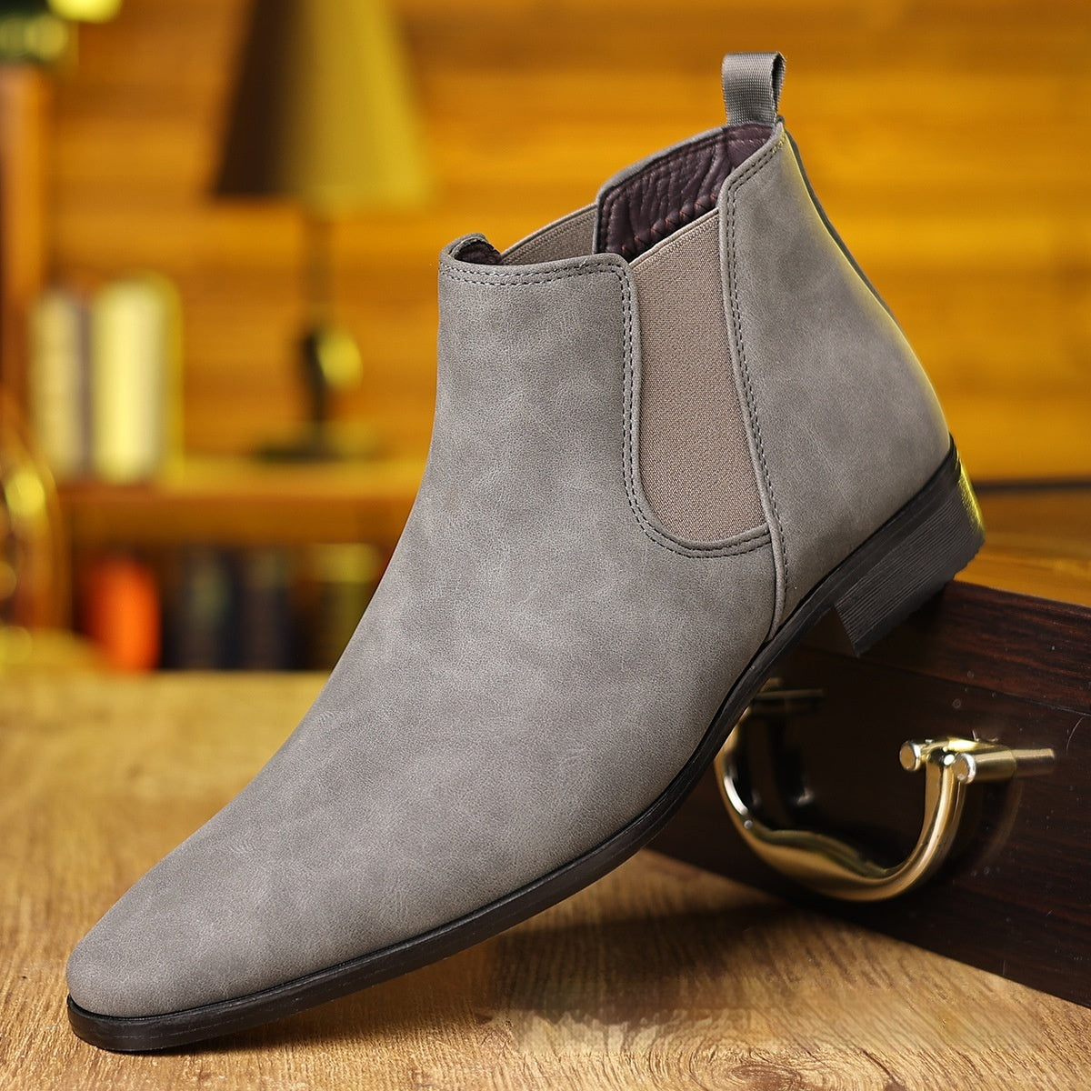 British Style Leather Boots Men's Plus Size