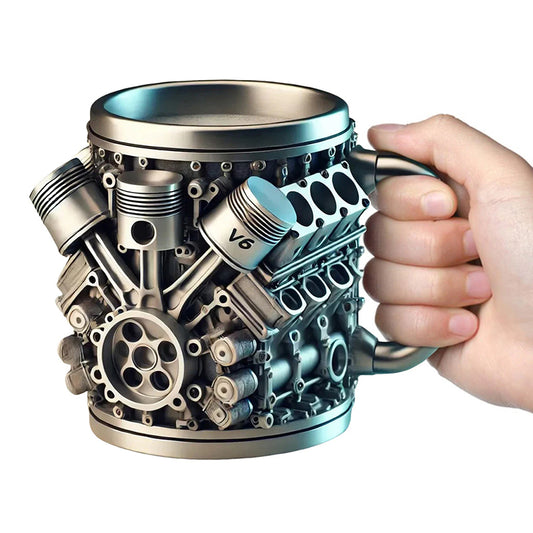 3D Engines - designed Stainless Steel Mug. Ideal for coffee/beer