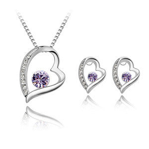 Crystal Jewelry Wholesale Fashion Jewelry Popular Jewelry Crystal Necklace Set Forever 028