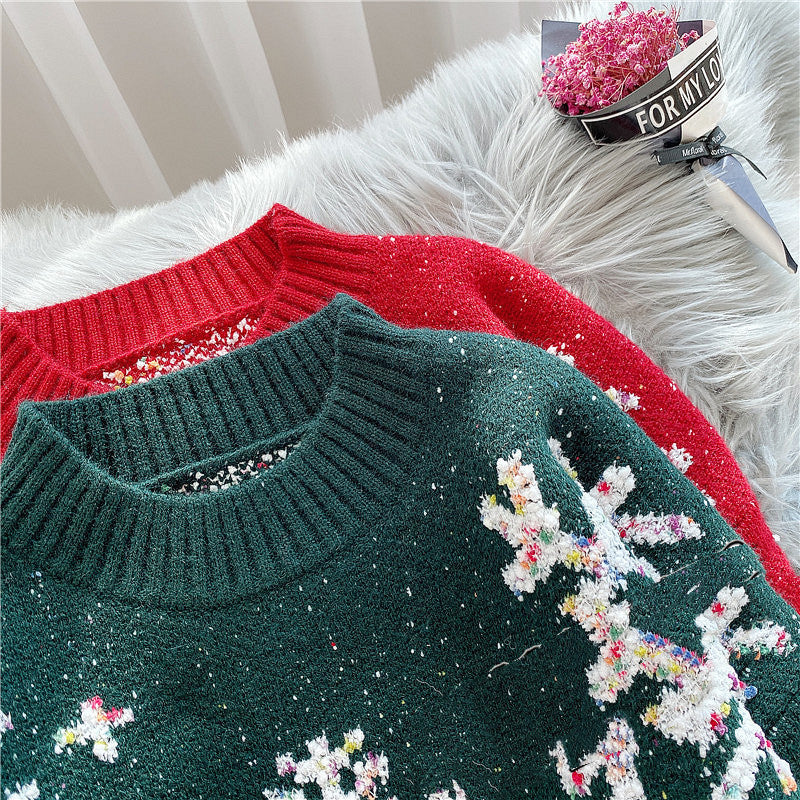 Women's Lazy Snowflake Bottoming Shirt