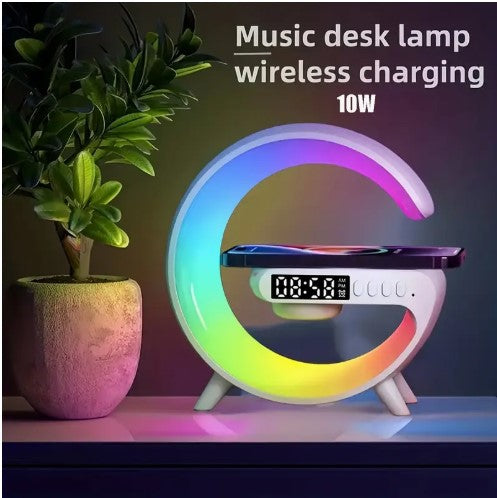 Wireless Speaker with Phone Charger, Dimmable Alarm Clock