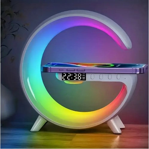 Wireless Speaker with Phone Charger, Dimmable Alarm Clock