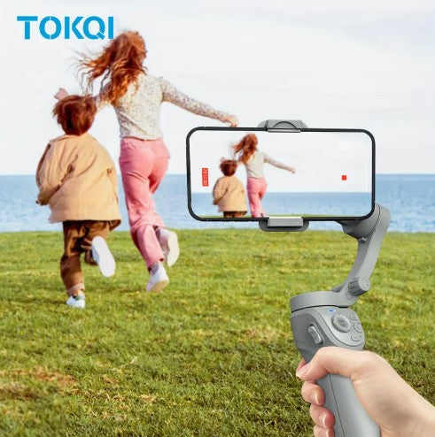 Phone Gimbal Stabilizer with Fill Light, Gimbal Stabilizer for all Smartphones, Stabilizer for Video Recording