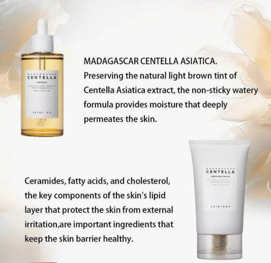 Madagascar Centella Asiatica Ampoule Facial + Madagascar Centella Soothing Cream
