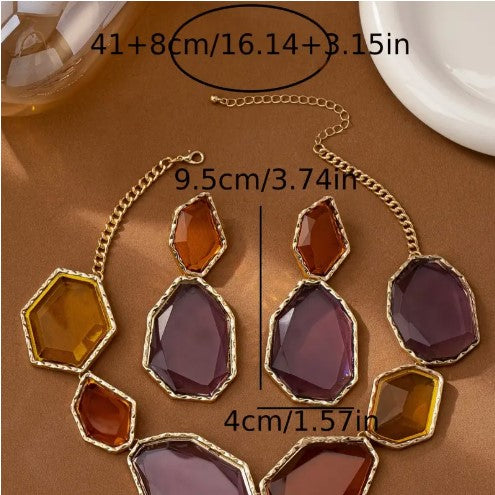 Luxury 18K Golden Plated Jewelry Set - Ideal for Wedding, Party Accessory - Versatile All-Season