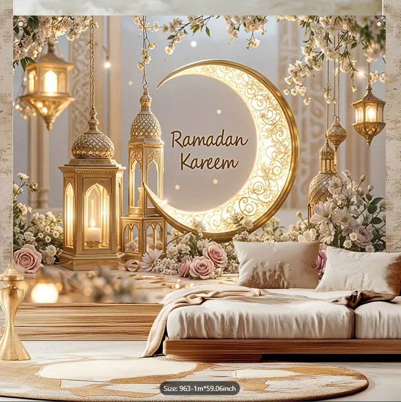 1pc Eid Mubarak Party Backdrop