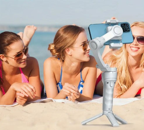 Phone Gimbal Stabilizer with Fill Light, Gimbal Stabilizer for all Smartphones, Stabilizer for Video Recording