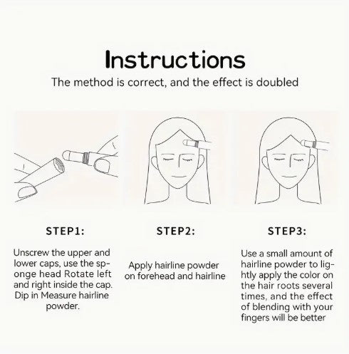 Hairline Powder Stick Hairline Contour Stick Pen Root Cover Up Instantly Hair Shadow Waterproof Concealer
