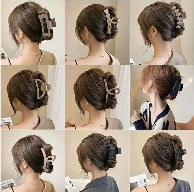 8Pcs Warm Tone Elegant Simple Hairpin Set