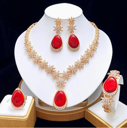 5pcs Unique Colorful Ladies Jewelry Set for Holiday and Party