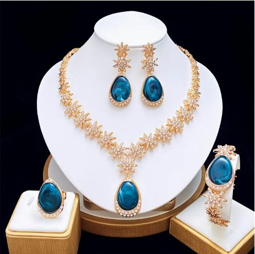 5pcs Unique Colorful Ladies Jewelry Set for Holiday and Party