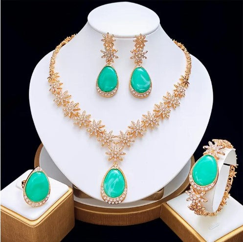 5pcs Unique Colorful Ladies Jewelry Set for Holiday and Party
