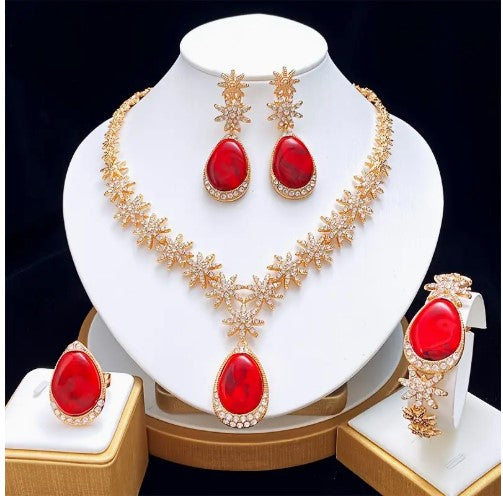 5pcs Unique Colorful Ladies Jewelry Set for Holiday and Party