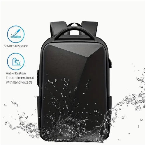 Large Capacity Casual Backpack with USB Charging Port, Travel Business Bag, Laptop Backpack with Password Lock