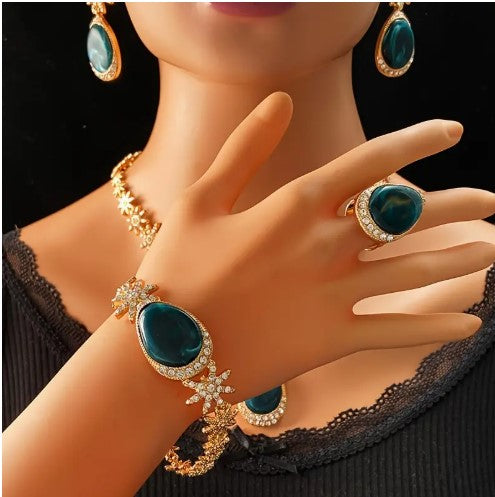 5pcs Unique Colorful Ladies Jewelry Set for Holiday and Party