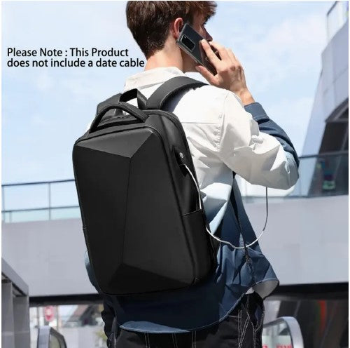 Large Capacity Casual Backpack with USB Charging Port, Travel Business Bag, Laptop Backpack with Password Lock