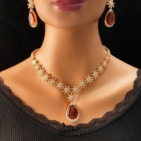 5pcs Unique Colorful Ladies Jewelry Set for Holiday and Party