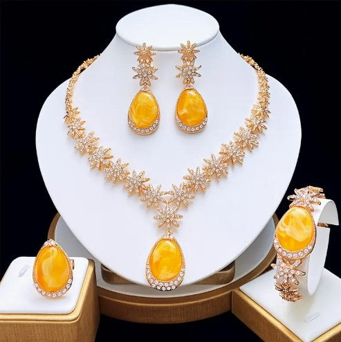 5pcs Unique Colorful Ladies Jewelry Set for Holiday and Party