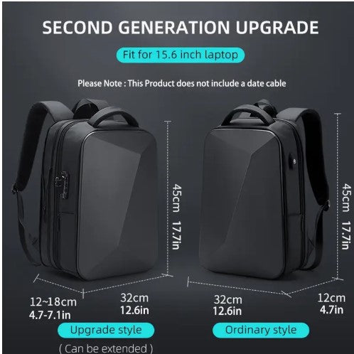 Large Capacity Casual Backpack with USB Charging Port, Travel Business Bag, Laptop Backpack with Password Lock