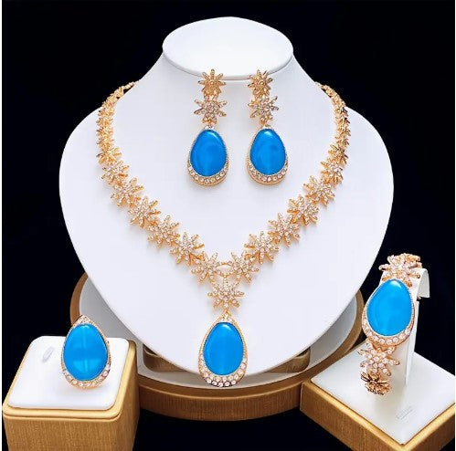 5pcs Unique Colorful Ladies Jewelry Set for Holiday and Party