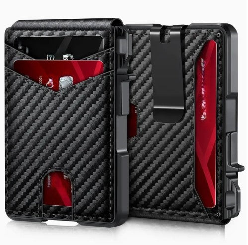 Slim RFID, Scratch Resistant, Credit Card Holder & Money Clip