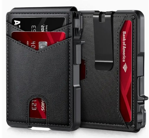 Slim RFID, Scratch Resistant, Credit Card Holder & Money Clip