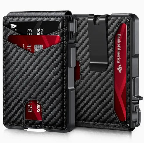 Slim RFID, Scratch Resistant, Credit Card Holder & Money Clip