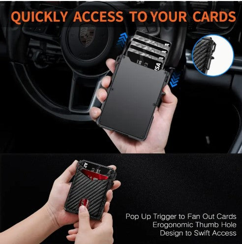 Slim RFID, Scratch Resistant, Credit Card Holder & Money Clip