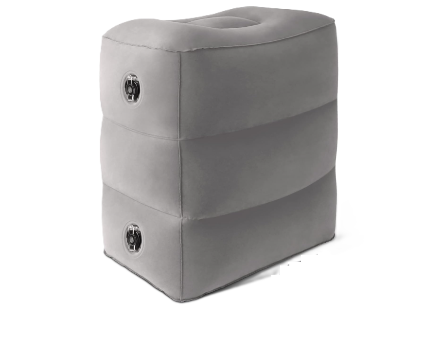 3-Layer Inflatable Travel Footrest Pillow – Versatile Airplane, Train, and Car Leg Support