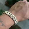 Simple Fashion And Fully-jewelled Cuban Ins Style Hip Hop Geometric Bracelet